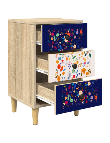 Armadio da Notte MAINZ 2 pz Rovere Sonoma 36 x 33 x 60 cm