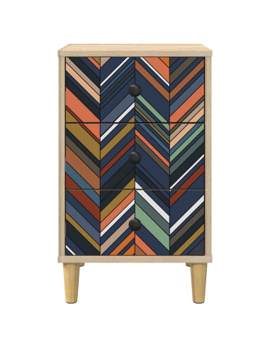 Armadio da Notte OMMEN 2 pz Rovere Sonoma 36 x 33 x 60 cm