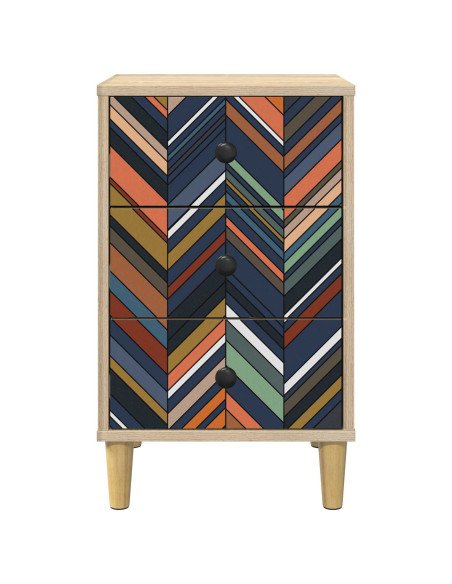 Armadio da Notte OMMEN 2 pz Rovere Sonoma 36 x 33 x 60 cm