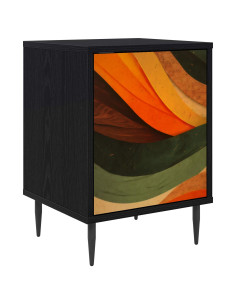 Armadio da Notte BONN Rovere Nero 36 x 33 x 51 cm