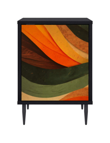 Armadio da Notte BONN Rovere Nero 36 x 33 x 51 cm