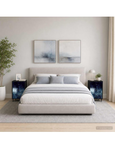 Armadio da Notte RAALTE 2 pz Rovere Nero 36 x 33 x 61 cm