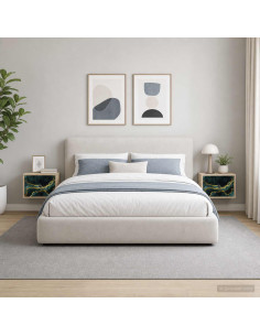 Mobiletto da comodino a parete WIJHE 2 pz Rovere Sonoma