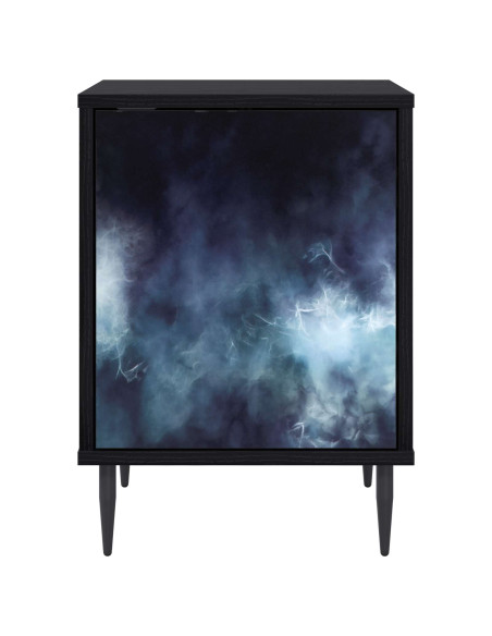 Armadio da Notte RAALTE Rovere Nero 36 x 33 x 51 cm