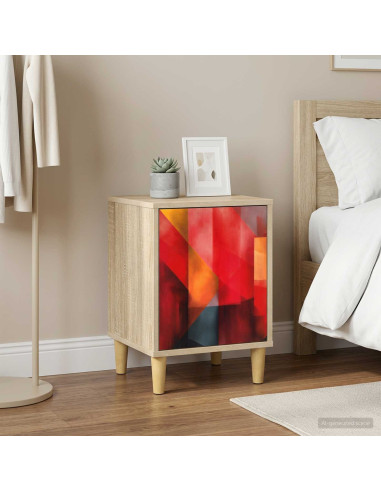 Armadio da Notte HEESCH 2 pz Rovere Sonoma 36 x 33 x 50 cm