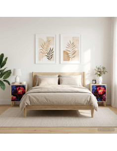 Armadio da Notte KIEL 2 pz Rovere Sonoma 36 x 33 x 50 cm