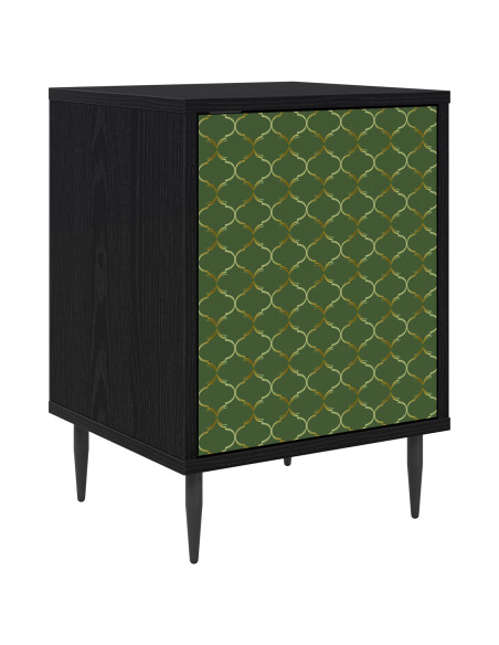 Armadio da Notte GELEEN Rovere Nero 36 x 33 x 51 cm