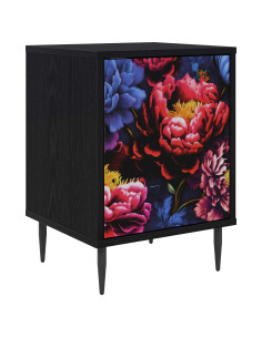 Armadio da Notte KIEL Rovere Nero 36 x 33 x 51 cm
