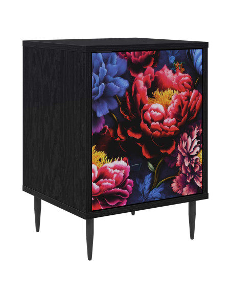 Armadio da Notte KIEL Rovere Nero 36 x 33 x 51 cm