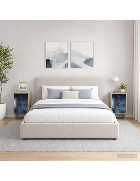 Armadio da Notte RAALTE 2 pz Rovere Sonoma 36 x 33 x 60 cm
