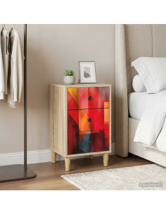 Armadio da Notte HEESCH 2 pz Rovere Sonoma 36 x 33 x 60 cm
