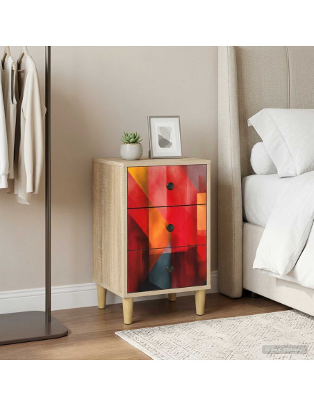 Armadio da Notte HEESCH 2 pz Rovere Sonoma 36 x 33 x 60 cm