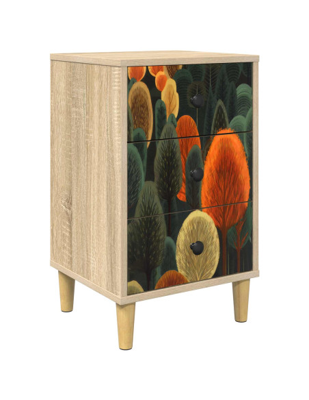 Armadio da Notte ZAANDAM Rovere Sonoma 36 x 33 x 60 cm