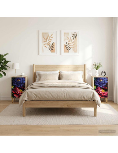 Armadio da Notte KIEL 2 pz Rovere Sonoma 36 x 33 x 60 cm