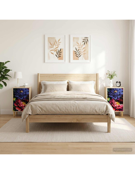 Armadio da Notte KIEL 2 pz Rovere Sonoma 36 x 33 x 60 cm