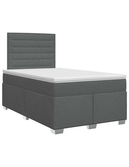 Letto box spring con materasso Grigio Scuro 120 x 200 cm