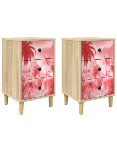 Armadio da Notte AACHEN 2 pz Rovere Sonoma 36 x 33 x 60 cm 2