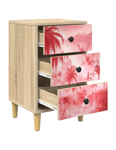 Armadio da Notte AACHEN 2 pz Rovere Sonoma 36 x 33 x 60 cm