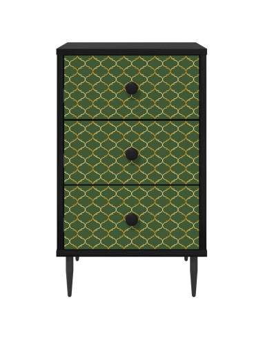 Armadio da Notte GELEEN Rovere Nero 36 x 33 x 61 cm