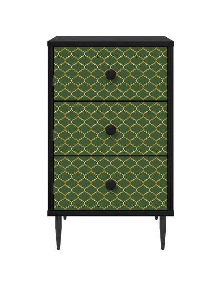 Armadio da Notte GELEEN Rovere Nero 36 x 33 x 61 cm