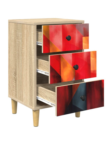 Armadio da Notte HEESCH 2 pz Rovere Sonoma 36 x 33 x 60 cm