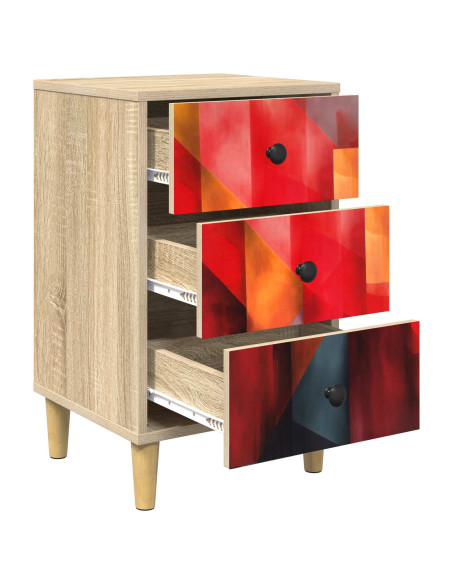 Armadio da Notte HEESCH 2 pz Rovere Sonoma 36 x 33 x 60 cm