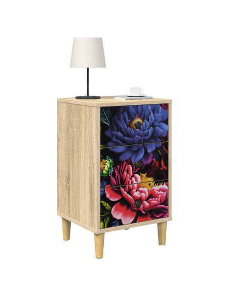 Armadio da Notte KIEL 2 pz Rovere Sonoma 36 x 33 x 60 cm