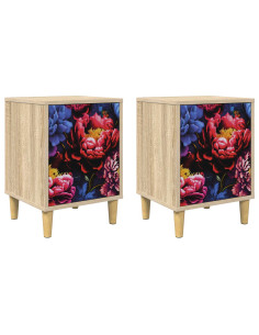 Armadio da Notte KIEL 2 pz Rovere Sonoma 36 x 33 x 50 cm 2