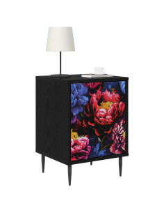 Armadio da Notte KIEL Rovere Nero 36 x 33 x 51 cm 2