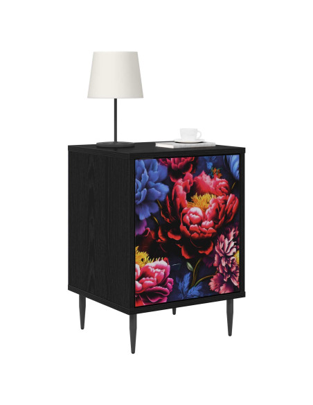 Armadio da Notte KIEL Rovere Nero 36 x 33 x 51 cm