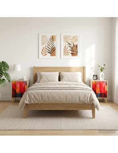 Armadio da Notte HEESCH 2 pz Rovere Sonoma 36 x 33 x 50 cm
