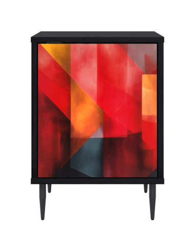 Armadio da Notte HEESCH Rovere Nero 36 x 33 x 51 cm