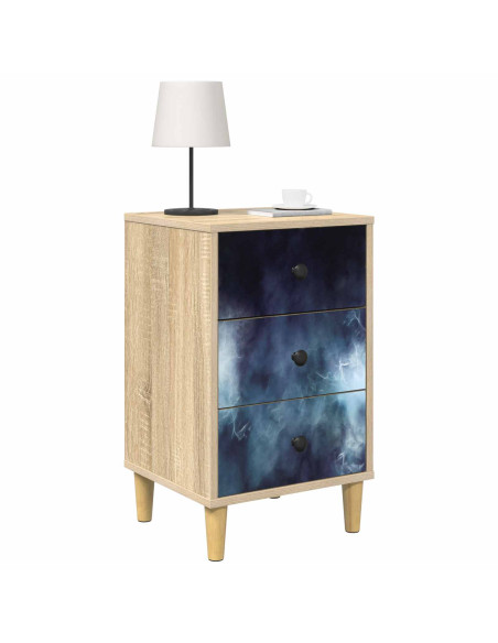 Armadio da Notte RAALTE 2 pz Rovere Sonoma 36 x 33 x 60 cm