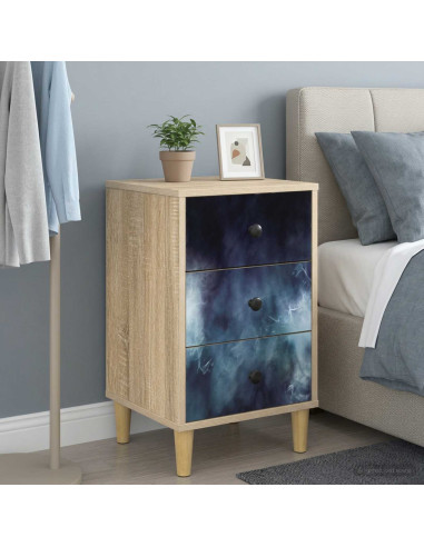Armadio da Notte RAALTE 2 pz Rovere Sonoma 36 x 33 x 60 cm