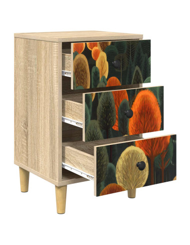 Armadio da Notte ZAANDAM Rovere Sonoma 36 x 33 x 60 cm