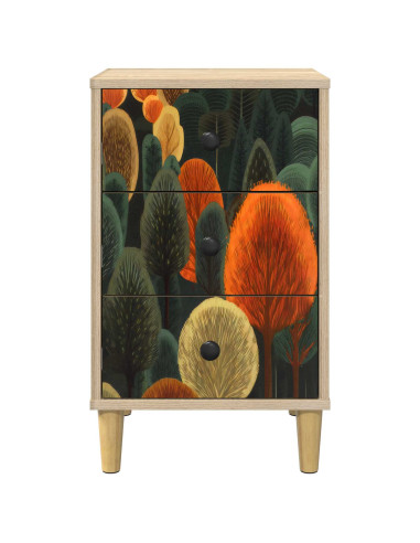 Armadio da Notte ZAANDAM Rovere Sonoma 36 x 33 x 60 cm