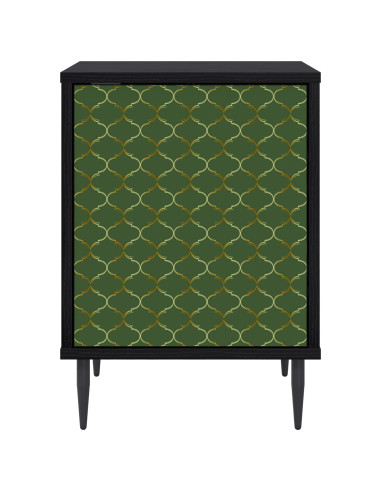 Armadio da Notte GELEEN Rovere Nero 36 x 33 x 51 cm