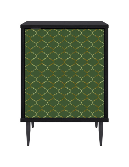 Armadio da Notte GELEEN Rovere Nero 36 x 33 x 51 cm