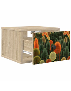 Mobiletto da comodino a parete ZAANDAM Rovere Sonoma 2