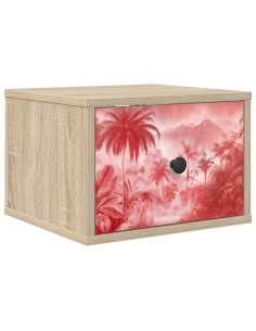 Mobiletto da comodino a parete AACHEN Rovere Sonoma 2