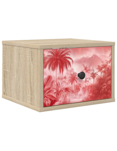 Mobiletto da comodino a parete AACHEN Rovere Sonoma
