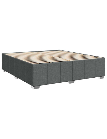 Letto box spring con materasso Grigio Scuro 200 x 200 cm