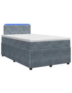 Letto box spring con materasso Grigio Scuro 120 x 190 cm