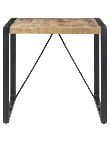 Tavolo da Pranzo 80x80x75 cm in Legno di Mango Grezzo