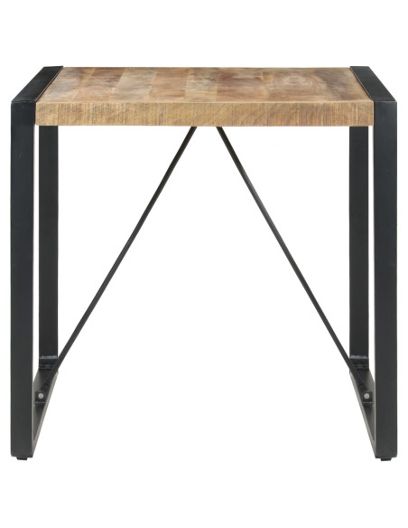 Tavolo da Pranzo 80x80x75 cm in Legno di Mango Grezzo