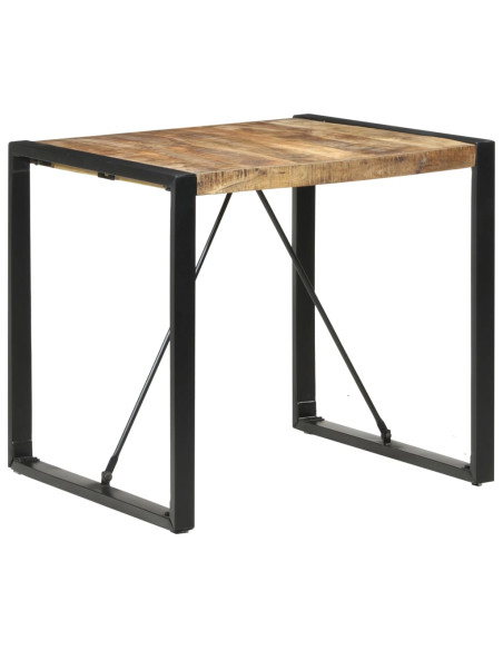 Tavolo da Pranzo 80x80x75 cm in Legno di Mango Grezzo