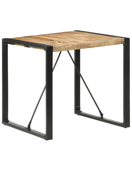Tavolo da Pranzo 80x80x75 cm in Legno di Mango Grezzo