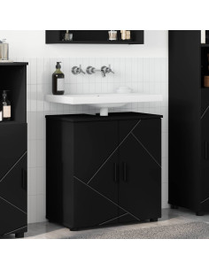 Mobile da Bagno con archiviazione Nero 61 x 35 x 64 cm