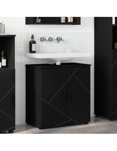 Mobile da Bagno con archiviazione Nero 61 x 35 x 64 cm