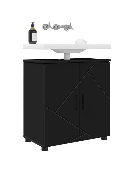 Mobile da Bagno con archiviazione Nero 61 x 35 x 64 cm